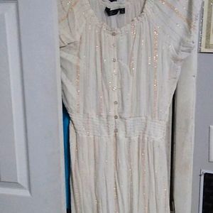 Mlle Gabrielle dress off white & gold 3x